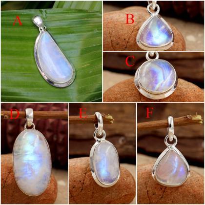 Gorgeous Moonstone Pendant,solid 925 Sterling..