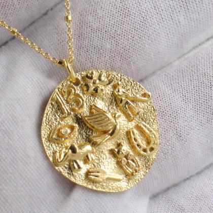 Good Luck Charms Pendant Necklace,solid 925..