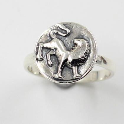 Leo Ring,solid 925 Sterling Silver..