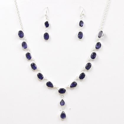 Alluring Natural Gemstone Necklace Earring..