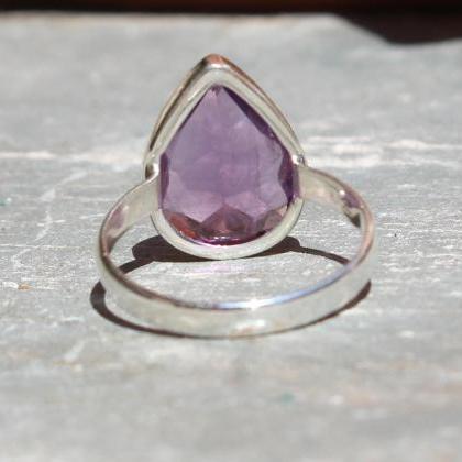 Genuine Amethyst Ring,valentine Gift,promise..