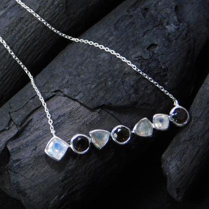 Designer Gemstone Necklace,dainty Pendant Chain..