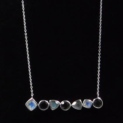 Designer Gemstone Necklace,dainty Pendant Chain..