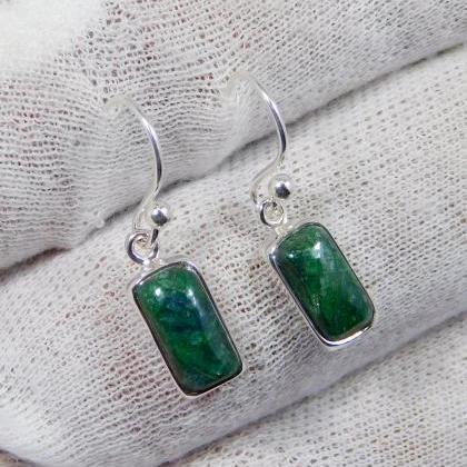 Cute Ruby Earring,emerald Silver Earring,handmade..