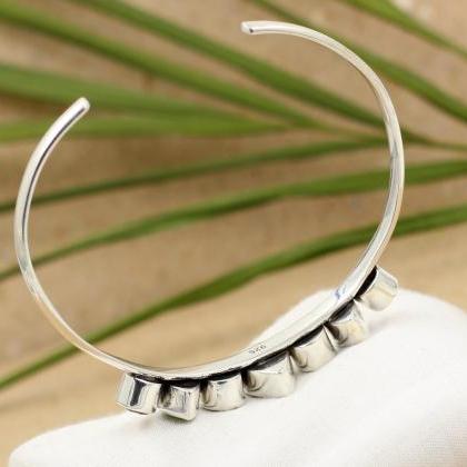 Exqusite Cuff Bracelet,solid 925 Sterling Silver..