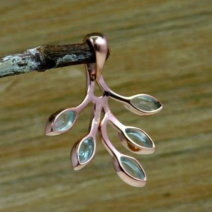 Nature Inspired Leafy Pendant,solid 925 Sterling..