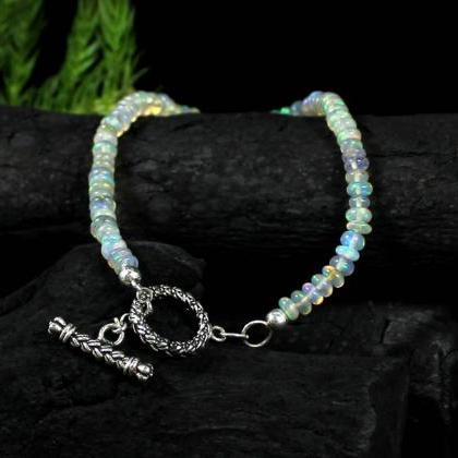 Natural Opal Beads Bracelet,dainty Elegant..