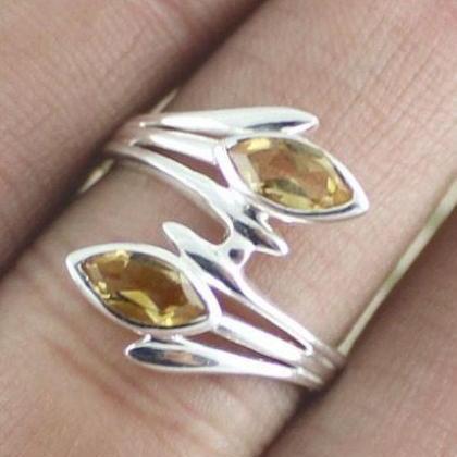 Citrine Engagement Ring,couple's..