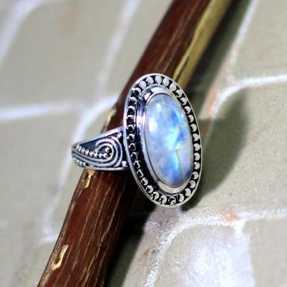 Ornate Moonstone Ring,birthday Gift For Daughter..