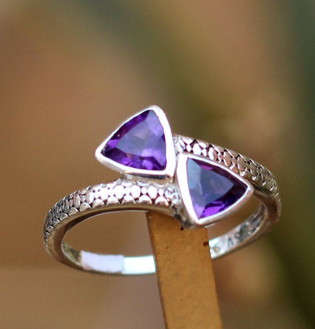 Super Real Royal Purple Amethyst Textured Silver Ring,solid 925 Sterling Silver Jewelry,anniversary Ring,proposal Ring,my Thanksgiving Gift