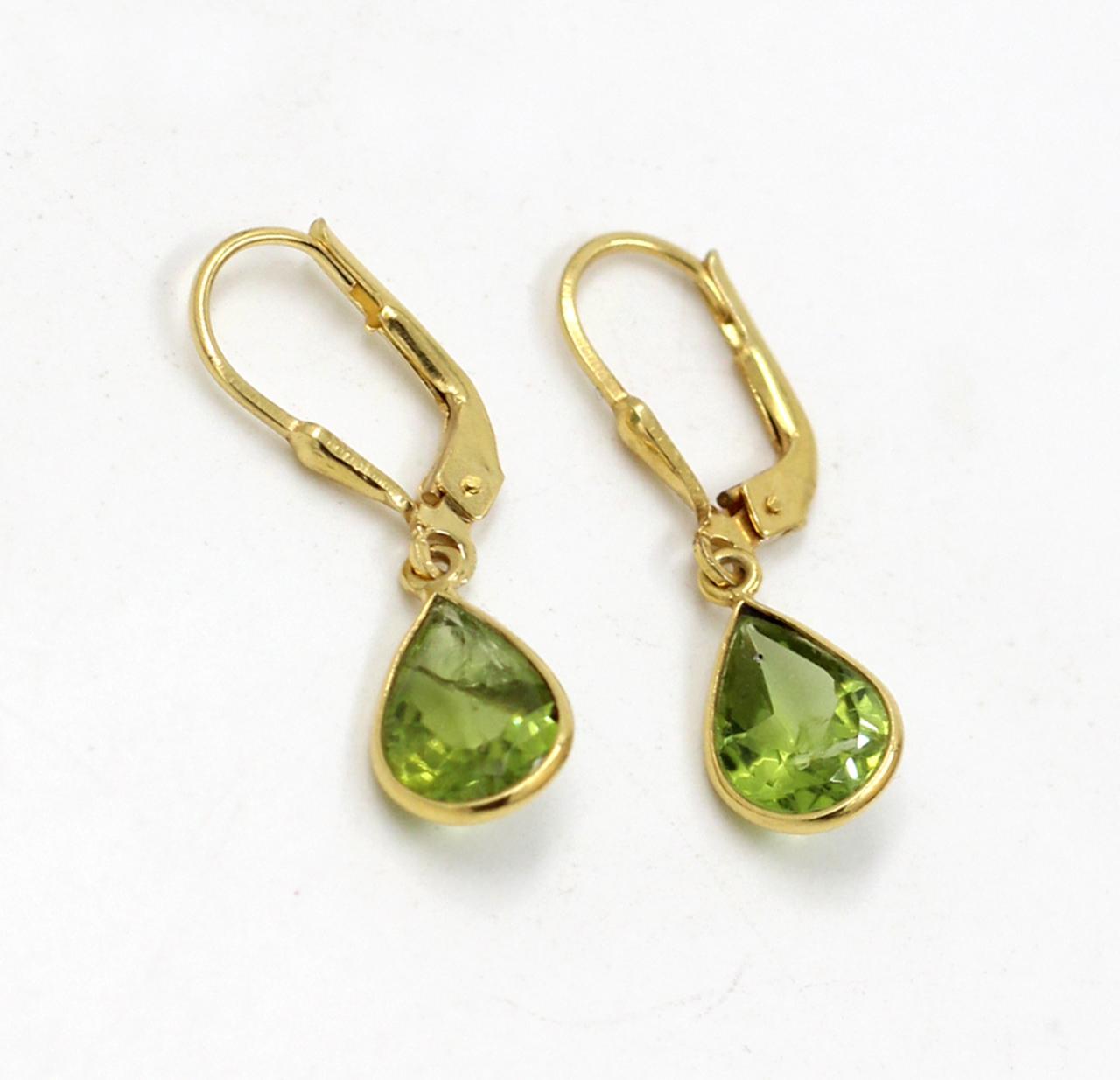 Genuine Natural Peridot Gemstone Lever Back Earring,solid 925 Sterling Silver Jewelry,birthday Chirstmas Gift Earring