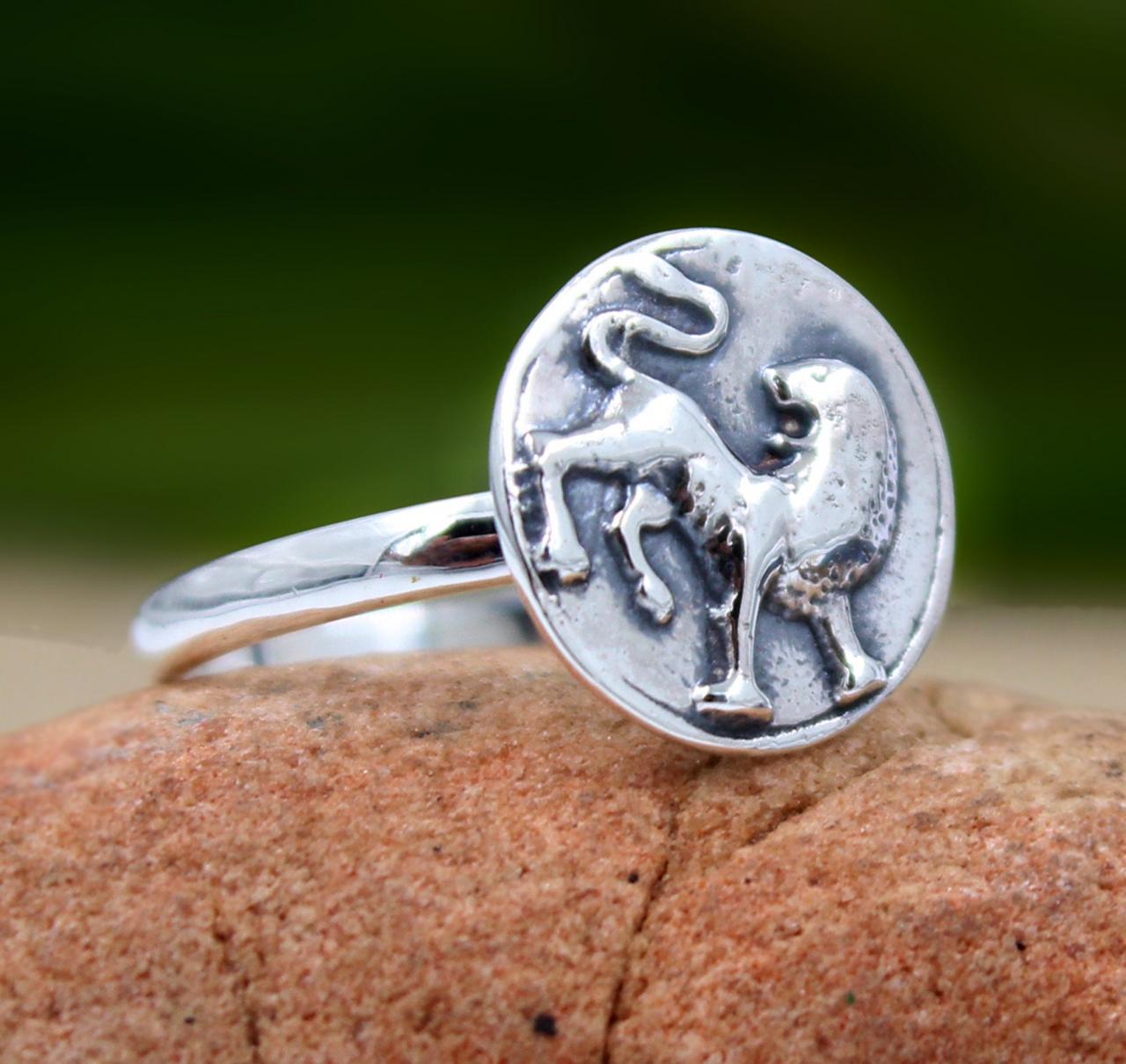Leo Ring,solid 925 Sterling Silver Jewelry,everyday Wear Oxidized Silver Ring,birthday Gift,gift For Sister,unisex Zodiac Sign Sterling Ring