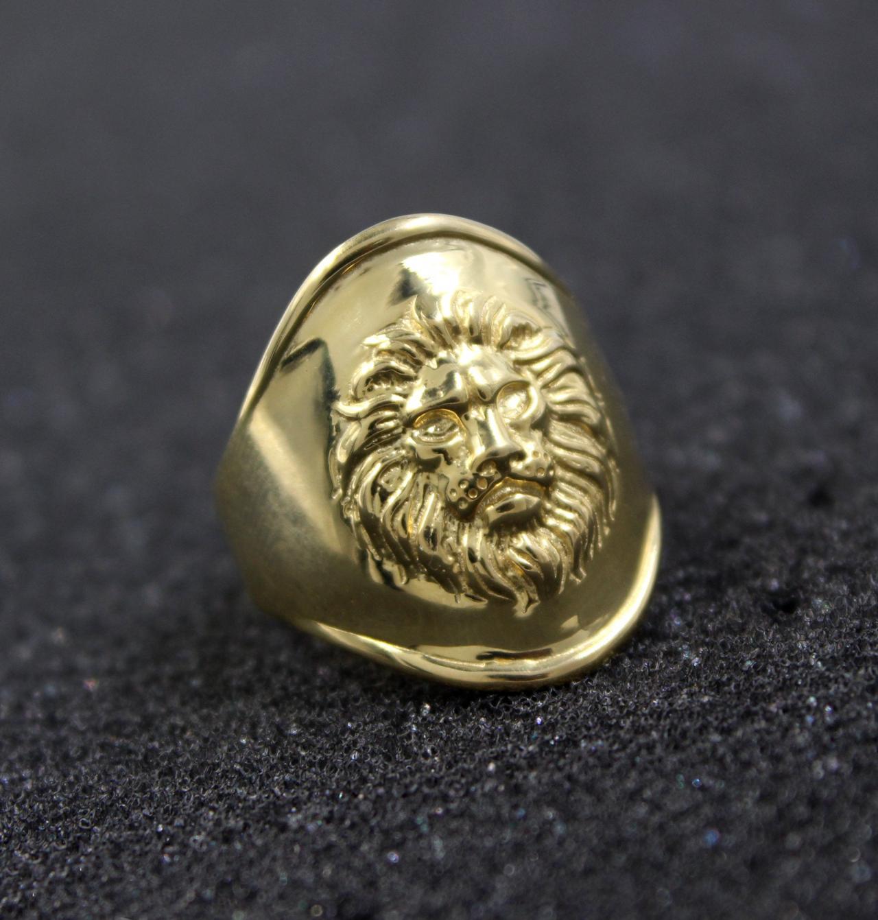 925 Sterling Solid Silver Lion Ring, Men's Women Lion Ring,silver Lion Handmade Ring,gold Plated Designer Anniversary Present Ring