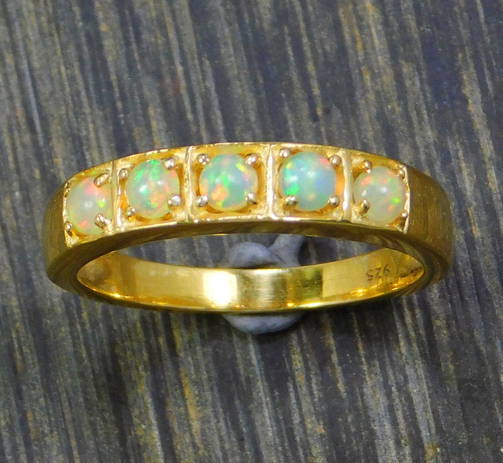 Gorgeous Opal Band,real Ethiopian Opal Ring,engagement Ring,925 Solid Sterling Silver Jewelry,wedding Band,proposal Ring,fifth Anniversary